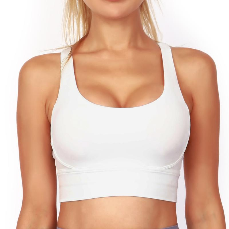 Grace Form Strappy Sports Bra for Women Padded Push up Sports Bra Athletic Running Sports Bra Workout Bra Yoga Bra