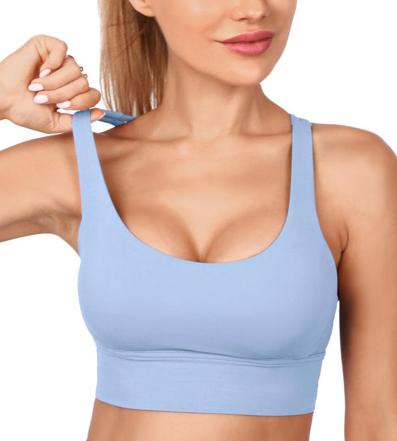 Grace Form Strappy Sports Bra for Women Padded Push up Sports Bra Athletic Running Sports Bra Workout Bra Yoga Bra